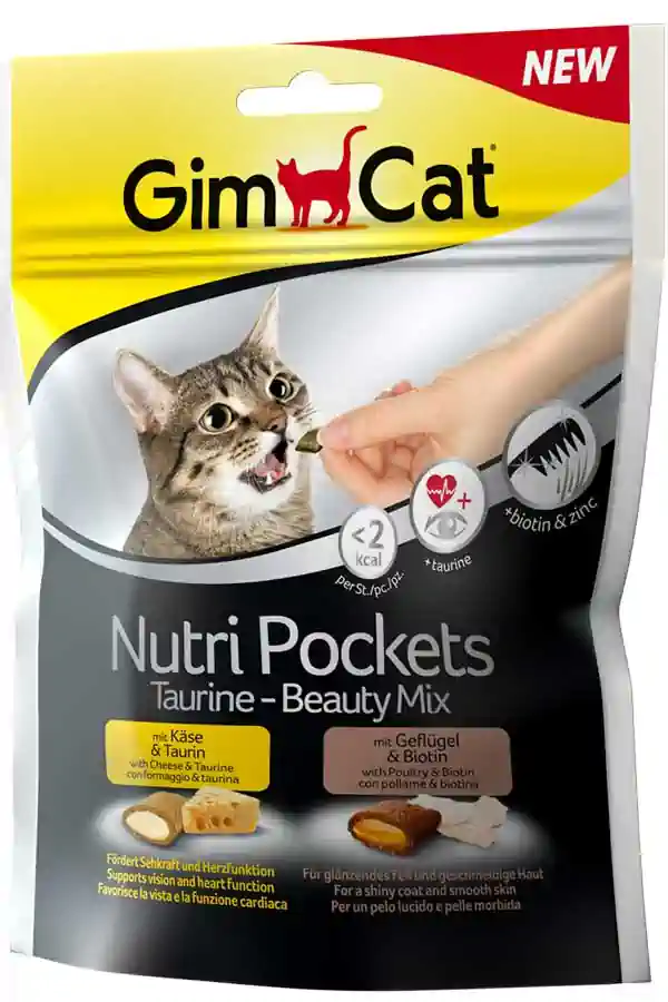 GIMCAT - GimCat Nutripockets Taurin-Beauty Mix Kedi Ödülü 150gr