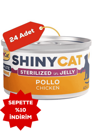 Gimcat Shinycat Jelly Tavuklu Kısırlaştırılmış Kedi Konservesi 70gr 24lü - Thumbnail