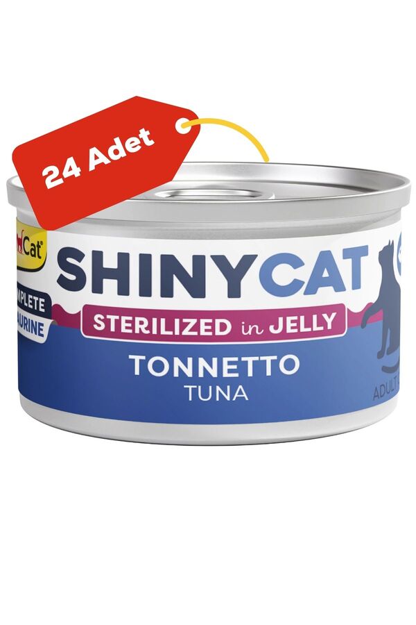 Gimcat Shinycat Jelly Ton Balıklı Kısırlaştırılmış Kedi Konservesi 70gr 24lü