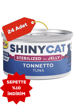 Gimcat Shinycat Jelly Ton Balıklı Kısırlaştırılmış Kedi Konservesi 70gr 24lü - Thumbnail