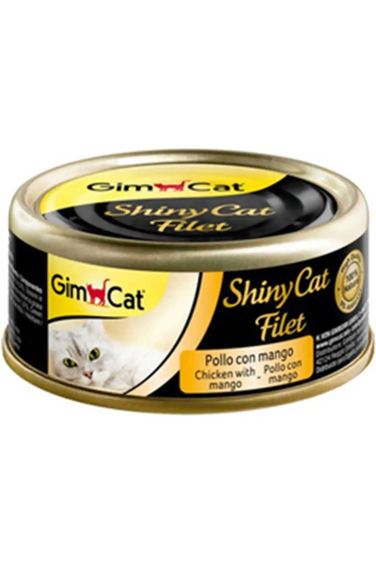 GIMCAT - GimCat ShinyCat Fileto Tavuk ve Mangolu Kedi Konservesi 70gr
