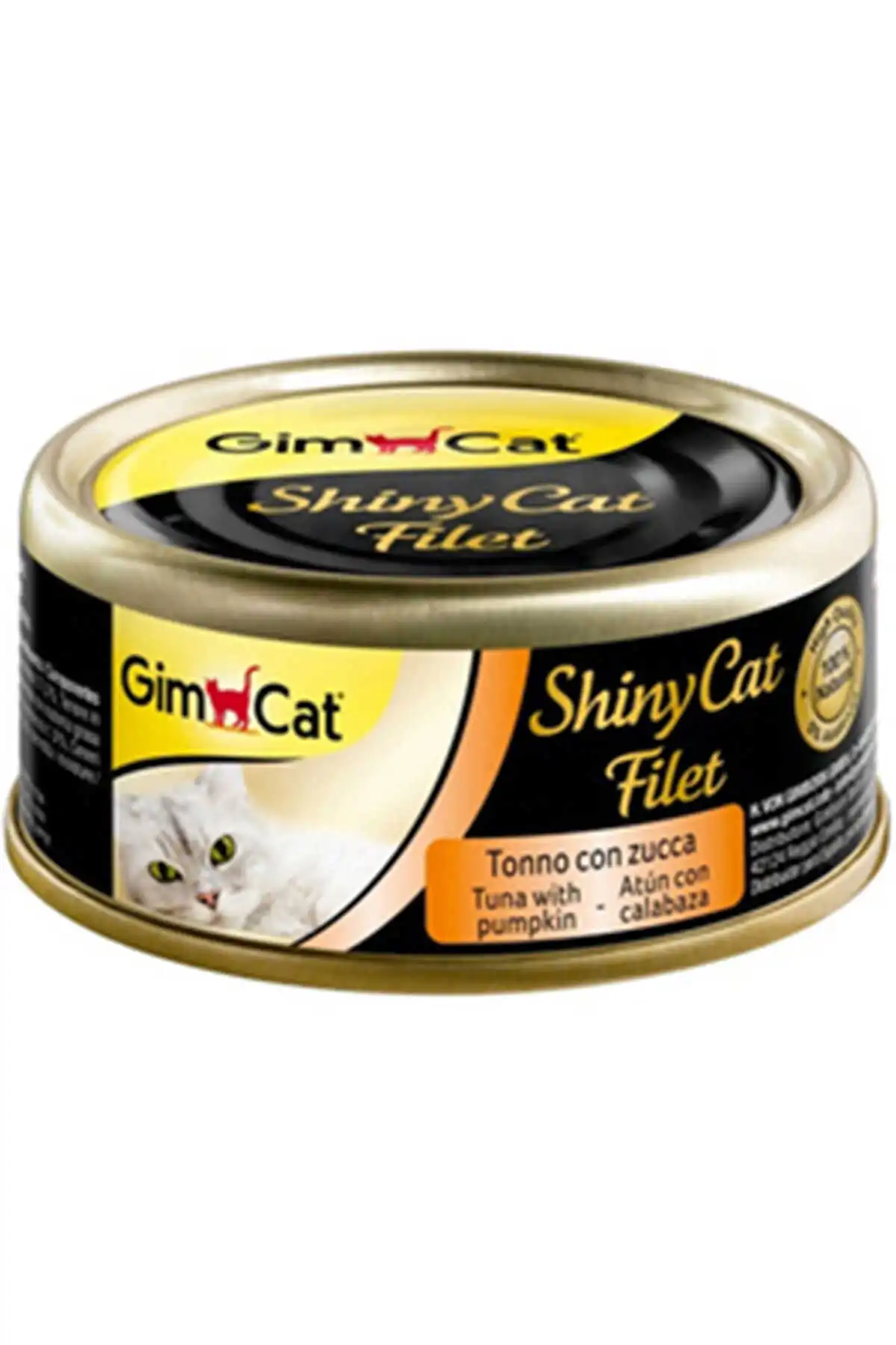 GIMCAT - GimCat ShinyCat Fileto Ton Balığı ve Kabaklı Kedi Konservesi 70gr