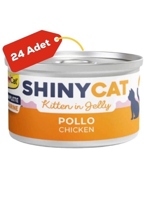 GimCat ShinyCat Tavuklu Yavru Kedi Konservesi 70gr 24lü