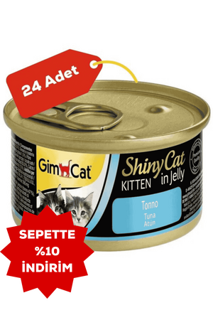 GimCat Shinycat Ton Balıklı Yavru Kedi Konservesi 70gr 24lü - Thumbnail