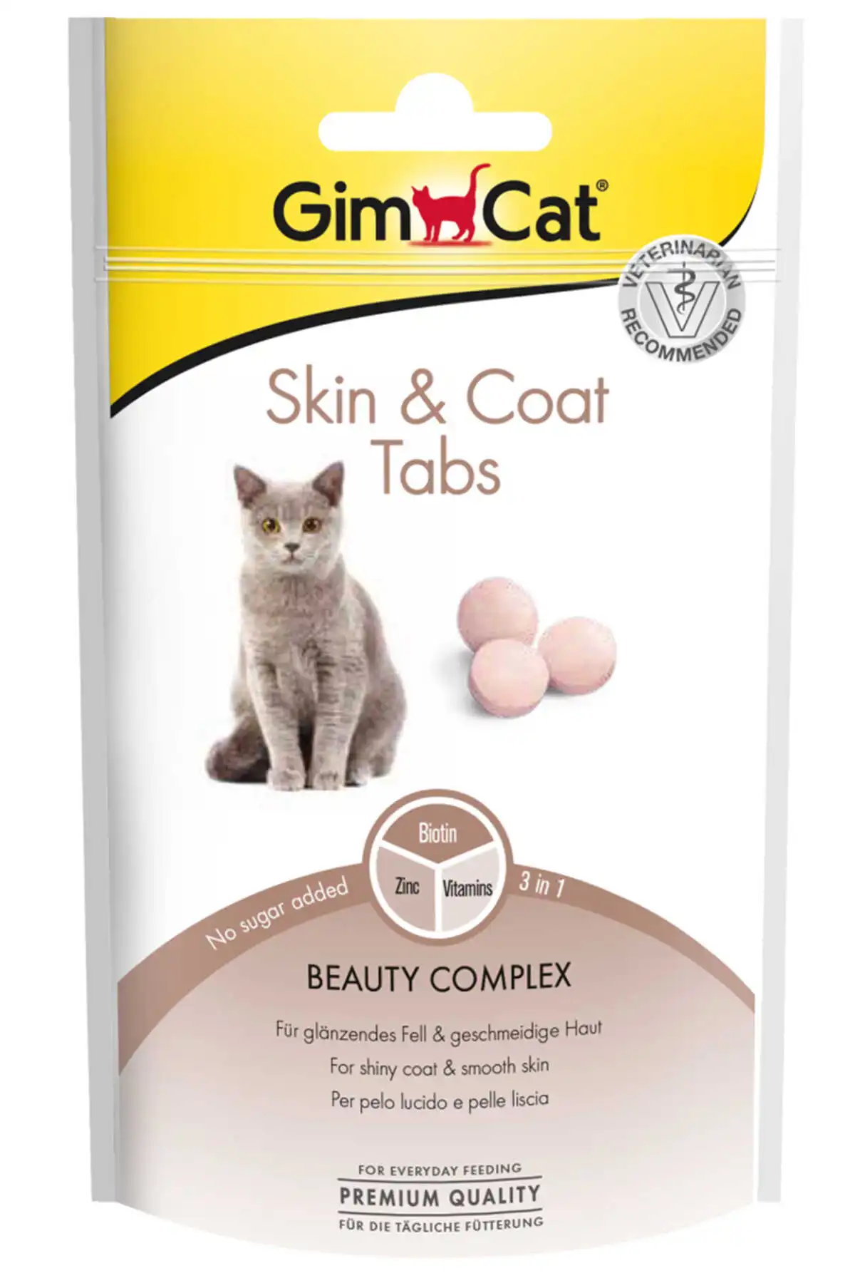 Gimcat Skin Coat Tabs Deri Ve Tuy Sagligi Icin Kedi Odul Tableti 40gr Evinemama