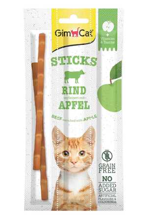 GIMCAT - Gimcat Sp Duo Stick Sığır Etli ve Elmalı Kedi Ödül Çubuğu 15gr