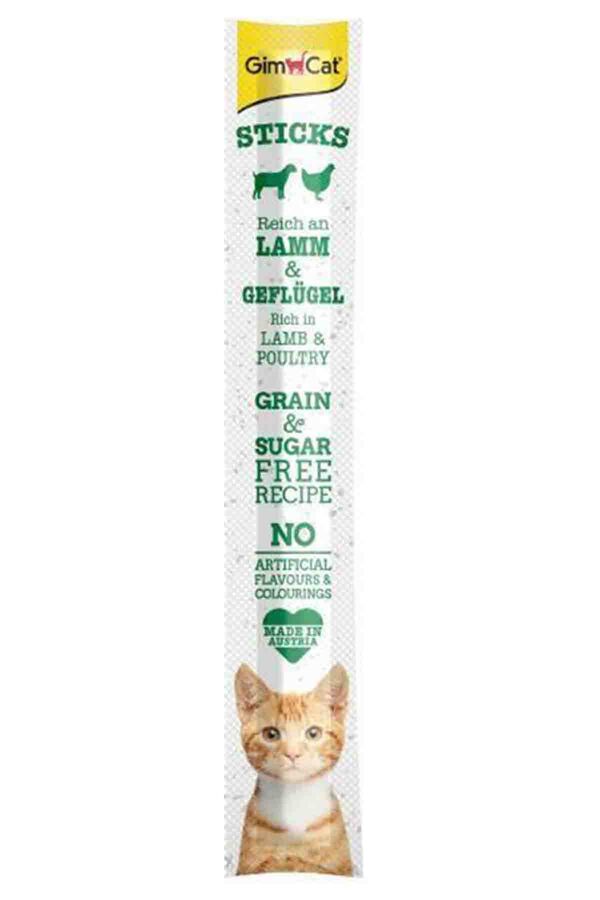 GimCat Sticks Kuzu ve Tavuk Etli Ödül Çubukları 5gr