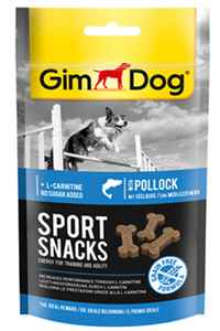 GIMDOG - GimDog SportSnacks Kömür Balıklı L-Carnitinli Tablet Köpek Ödül Maması 60gr