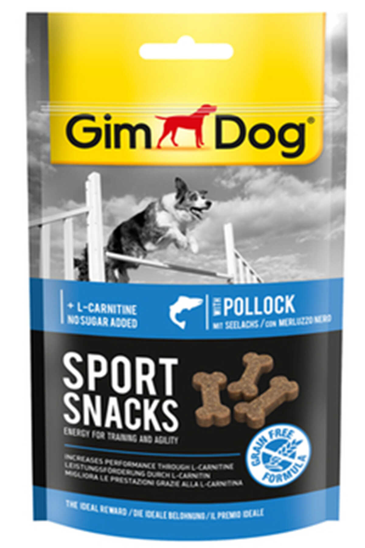 GimDog SportSnacks Kömür Balıklı L-Carnitinli Tablet Köpek Ödül Maması 60gr