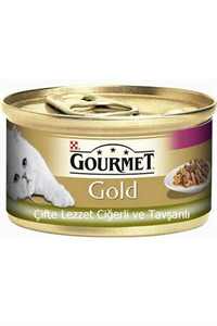 GOURMET - Gourmet Gold Ciğerli ve Tavşanlı Yetişkin Kedi Konservesi 85gr