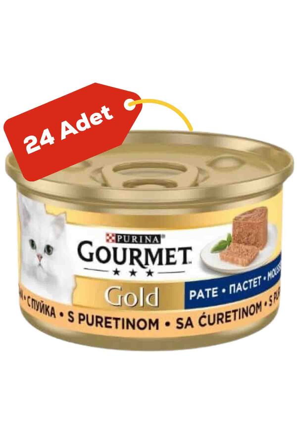 Gourmet Gold Kıyılmış Hindi Etli Yetişkin Kedi Konservesi 24x85gr 24lü