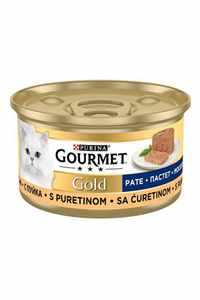 GOURMET - Gourmet Gold Kıyılmış Hindi Etli Yetişkin Kedi Konservesi 85gr