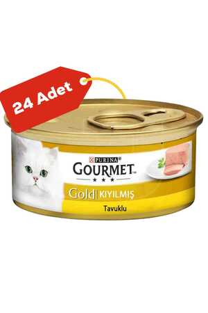 GOURMET - Gourmet Gold Kıyılmış Tavuk Etli Yetişkin Kedi Konservesi 24x85gr (24lü)