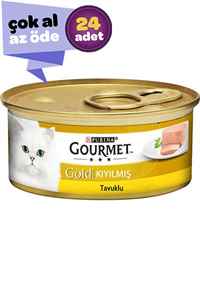 GOURMET - Gourmet Gold Kıyılmış Tavuk Etli Yetişkin Kedi Konservesi 24x85gr (24lü)