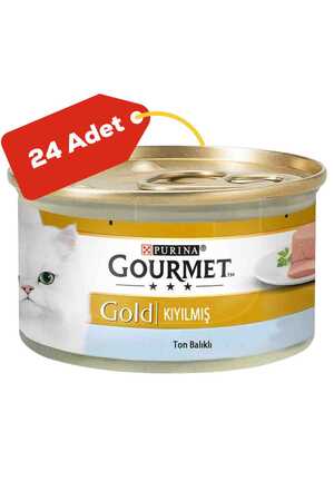 GOURMET - Gourmet Gold Kıyılmış Ton Balıklı Yetişkin Kedi Konservesi 24x85gr 24lü
