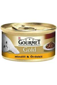 GOURMET - Gourmet Gold Parça Etli Hindili Ördekli Yetişkin Kedi Konservesi 85gr