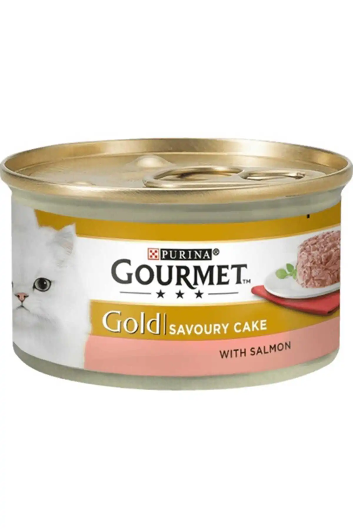 GOURMET - Gourmet Gold Savoury Cake Somonlu Yetişkin Kedi Konservesi 85gr