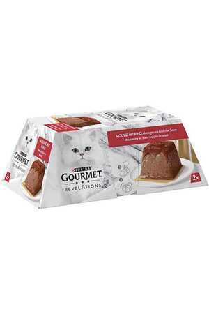 GOURMET - Gourmet Revelations Sığır Etli Kedi Konservesi 2x57gr