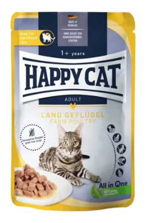 HAppy Cat - Happy Cat Tavuklu Tahılsız Yetişkin Kedi Yaş Maması 85gr