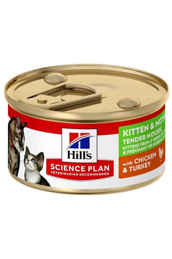 Hills Kitten & Mother Tavuklu ve Hindili Yavru Kedi Konservesi 85gr