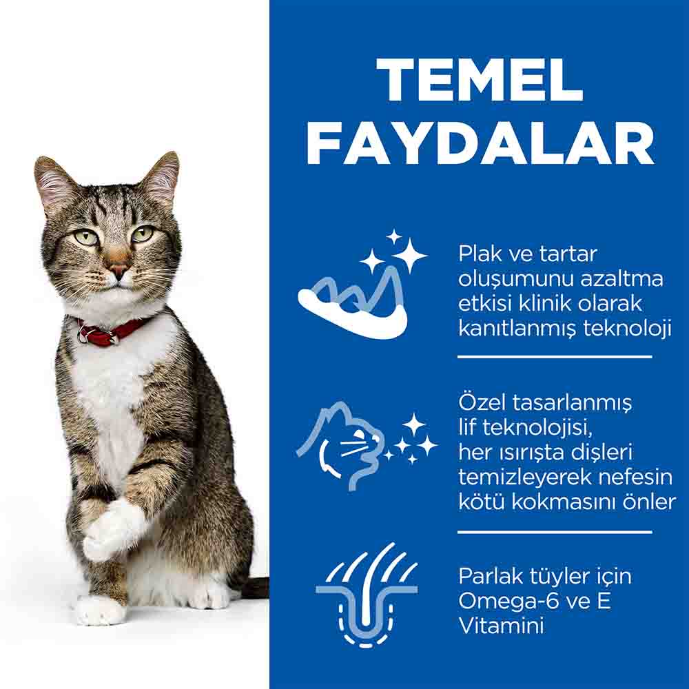 Hills Oral Care Ağız ve Diş Bakımı için Tavuklu Yetişkin Kedi Maması 1,5kg