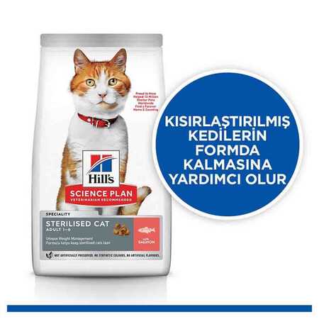 Hills Somonlu Kısırlaştırılmış Kedi Maması 13+2 kg - Thumbnail