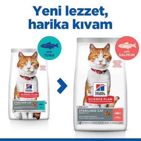 Hills Somonlu Kısırlaştırılmış Yetişkin Kedi Maması 1,5kg - Thumbnail