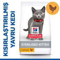 Hills Sterilised Kitten Tavuklu Yavru Kedi Maması 3kg - Thumbnail