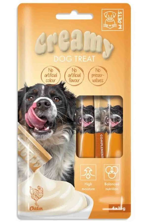 M-Pets Creamy Tavuklu Köpek Ödülü 4x15gr