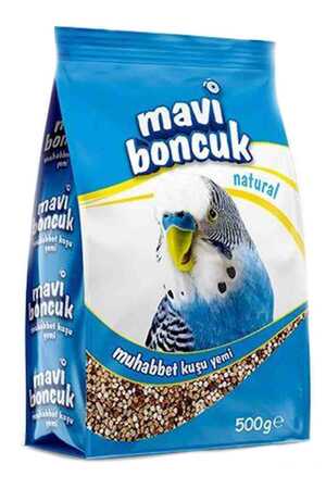 MAVİ BONCUK - Mavi Boncuk Natural Kabuklu Muhabbet Kuşu Yemi 500gr