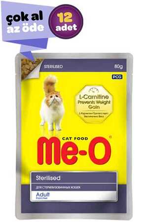 ME-O - Me-O Tavuk Etli Kısırlaştırılmış Kedi Konservesi 12x80gr (12li)