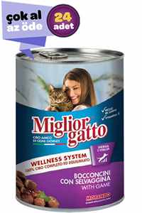 MIGLIOR GATTO - Miglior Gatto Av Hayvanlı Yetişkin Kedi Konservesi 24x405gr (24lü)