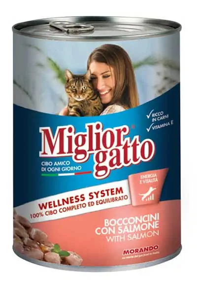 MIGLIOR GATTO - Miglior Gatto Somonlu Yetişkin Kedi Konservesi 405gr