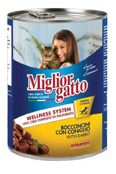 MIGLIOR GATTO - Miglior Gatto Tavşan Etli Yetişkin Kedi Konservesi 405gr