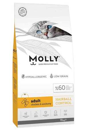 MOLLY - Molly Tavuklu ve Hamsili Yetişkin Kedi Maması 15+1kg