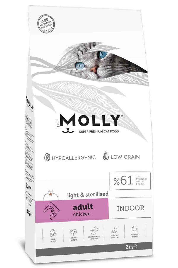 Molly Tavuklu Light Kısırlaştırılmış Kedi Maması 2kg