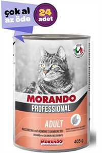 MORANDO - Morando Karides ve Somonlu Yetişkin Kedi Konservesi 24x405gr (24lü)