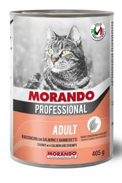 MORANDO - Morando Karides ve Somonlu Yetişkin Kedi Konservesi 405gr
