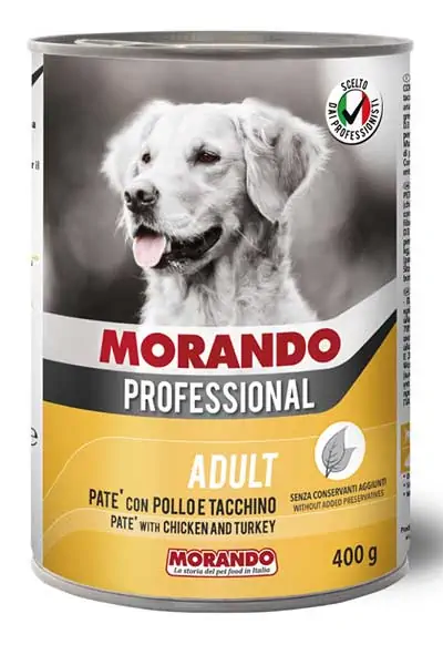 MORANDO - Morando Tavuk ve Hindi Etli Yetişkin Köpek Konservesi 400gr