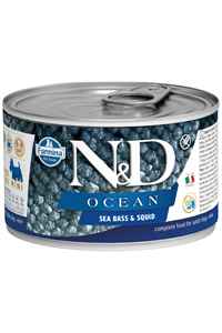 N&D - ND Ocean Tahılsız Levrek ve Mürekkep Balıklı Yetişkin Köpek Konservesi 140gr