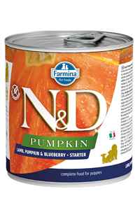 N&D - ND Pumpkin Starter Kuzu Eti Balkabağı ve Yaban Mersinli Yavru Köpek Konservesi 285gr