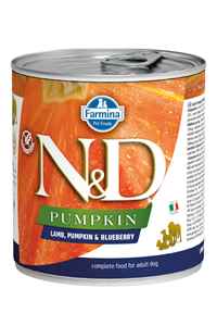 N&D - ND Pumpkin Tahılsız Kuzu Eti Balkabağı ve Yaban Mersinli Yavru Köpek Konservesi 285gr