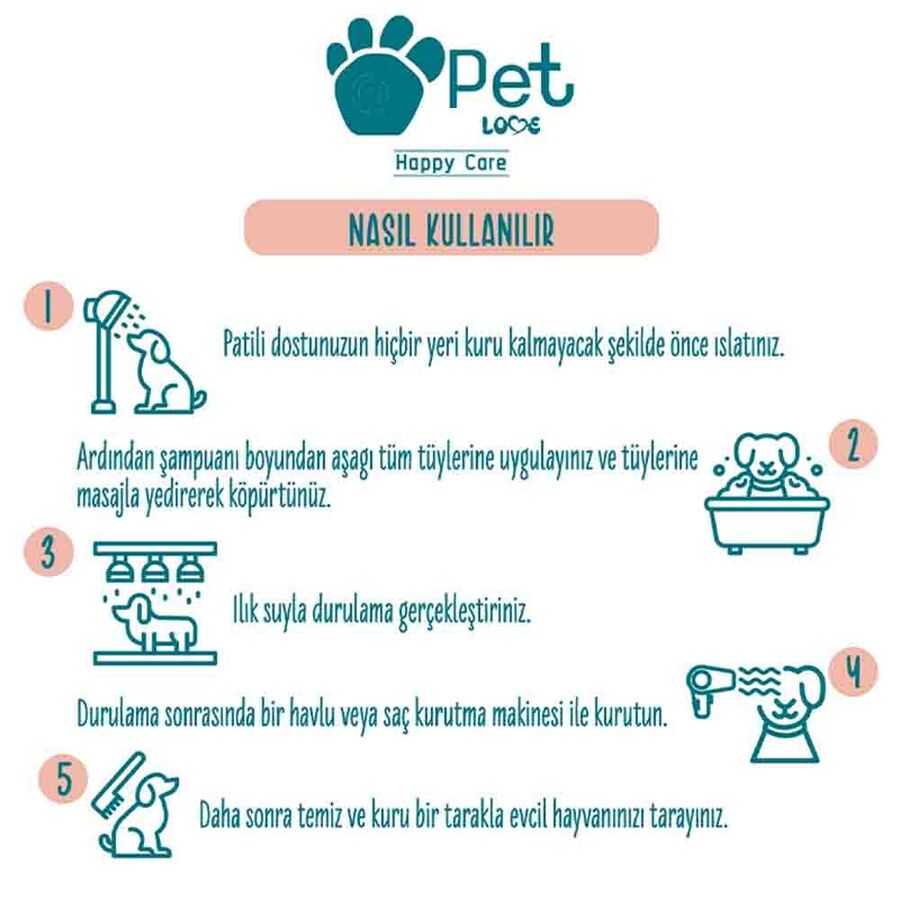 Pet Love Doğal Argan Yağlı Çilekli Şampuan 250ml