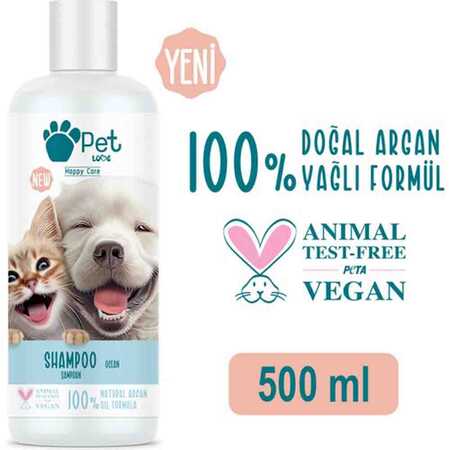 Pet Love Doğal Argan Yağlı Okyanus Kokulu Şampuan 500ml - Thumbnail