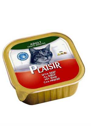 PLAISIR - Plaisir Pate Biftekli Yetişkin Kedi Konservesi 100gr