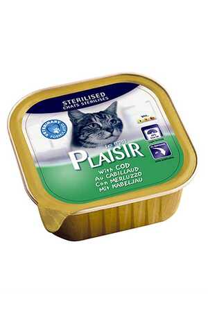 PLAISIR - Plaisir Pate Sterilised Morina Balıklı Kısır Kedi Konservesi 100gr
