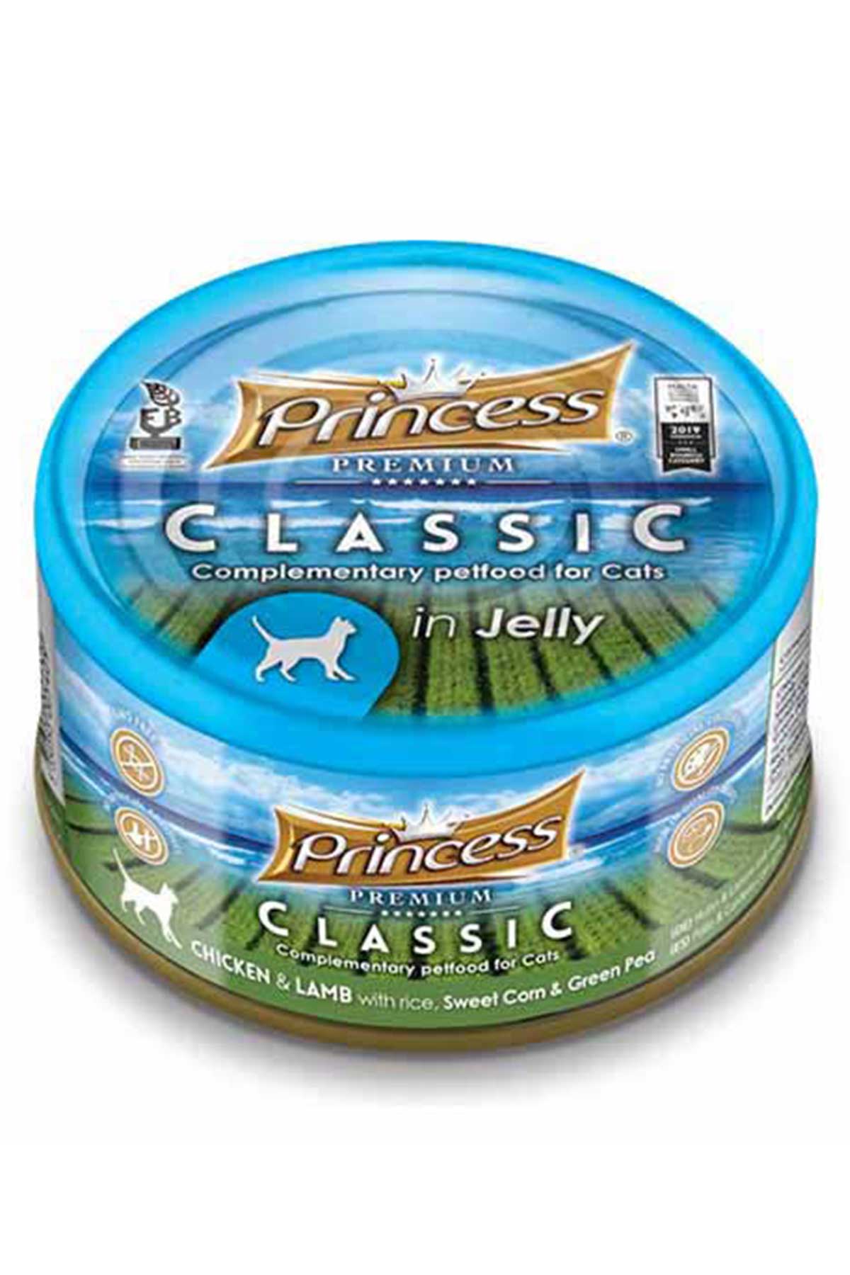 Princess Classic Tavuklu Kuzulu Mısırlı Bezelyeli ve Pirinçli Yetişkin Kedi Konservesi 170gr