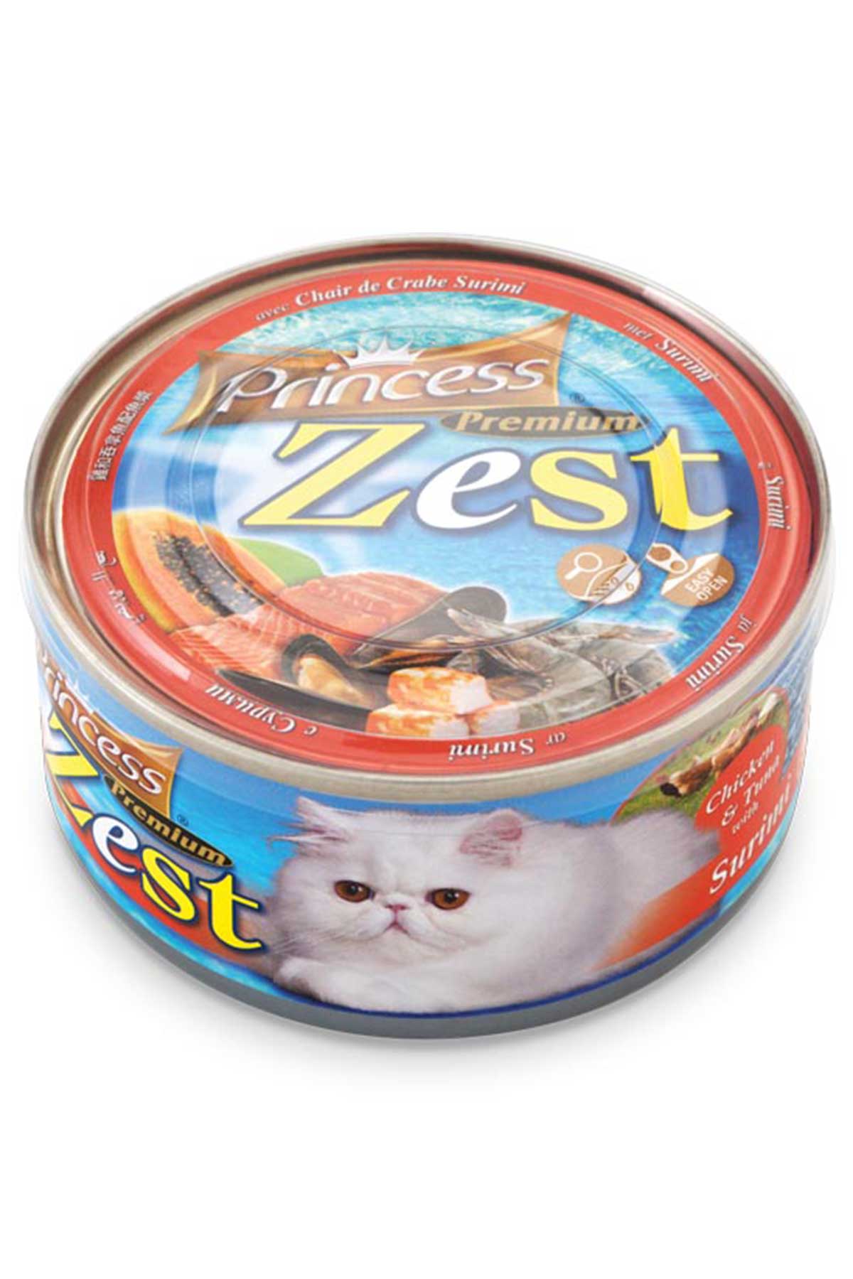 Princess Zest Ton Balığı Surimili ve Tavuklu Yetişkin Kedi Konservesi 170gr