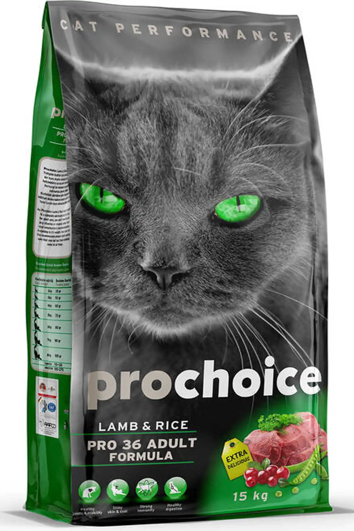 PRO CHOICE - Pro Choice Pro 36 Kuzu Eti ve Pirinçli Yetişkin Kedi Maması 15kg