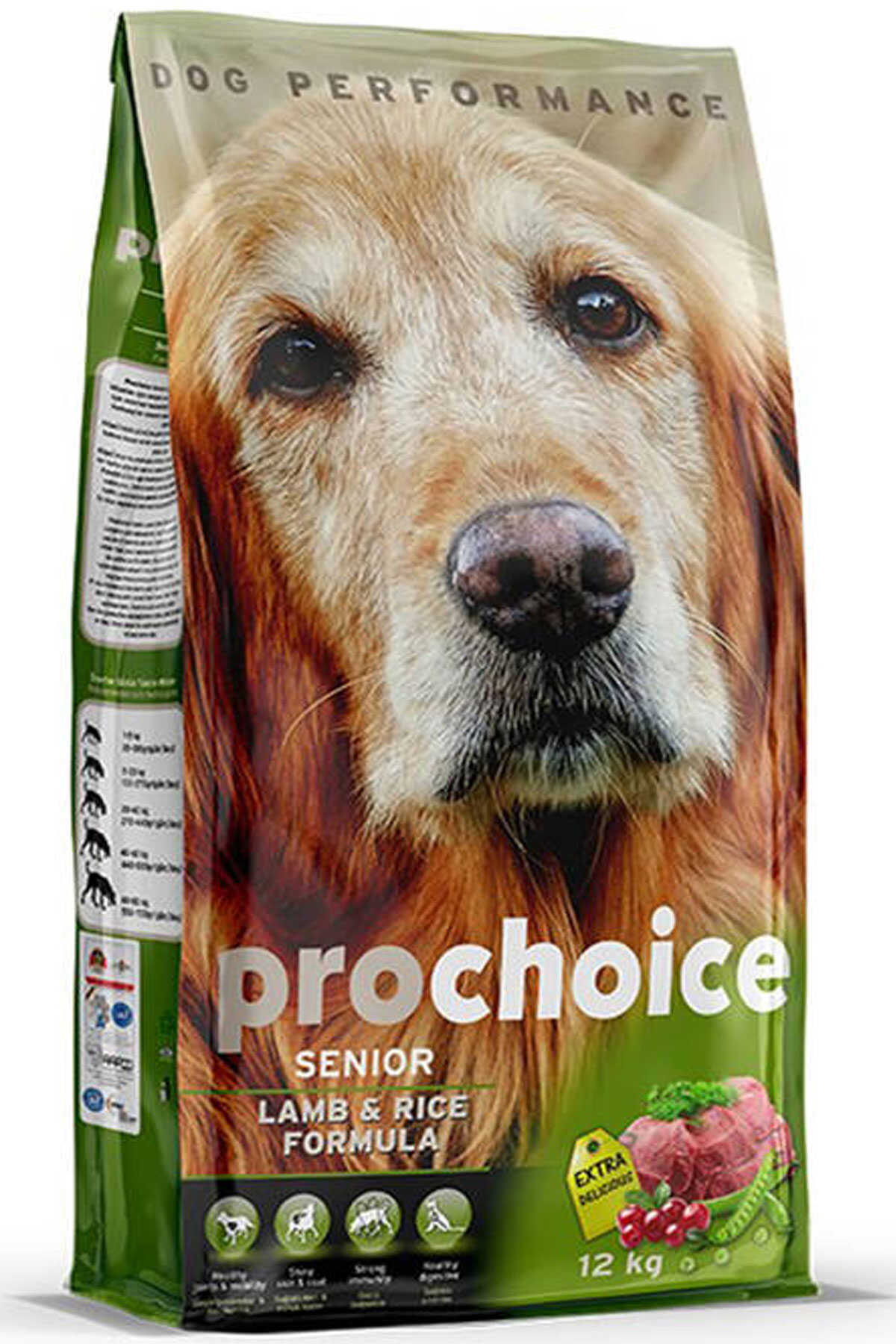 Pro Choice Senior Kuzu Eti ve Pirinçli Yaşlı Köpek Maması 12kg